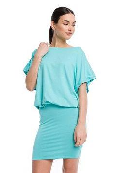 Rochie cu fundul mulat - turcoaz