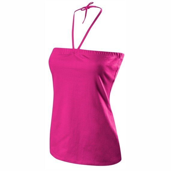 Blusa a corsetto legata al collo - fucsia