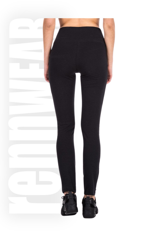 Női sport leggings magas derékkal - fekete