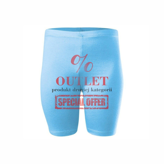 OUTLET Short Blue Cotton Leggings