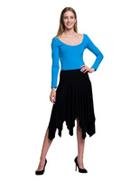 Fusta evazata SQUARES - neagra