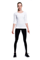 Svarta leggings med vita ränder svart vit