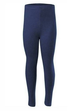 Legging sport femme homme enfant long coton bleu marine