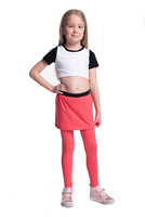 Legging long avec une jupe corail
