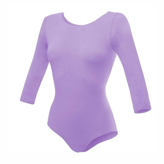 Gymnastics Training Body with 3/4 Sleeve in Heather Purple - B10034