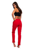 Long Straight Red Jogging Pants