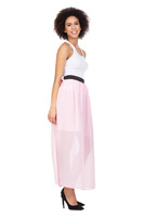 MAXI chiffon skirt - pink