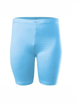 Damen Herren Kinder Baumwolle kurze Sportleggings blau