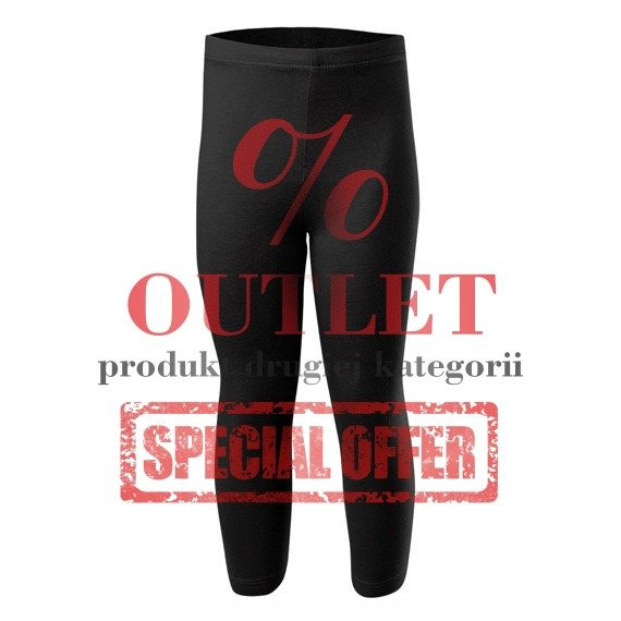 Cotton leggings - 3/4 black - OUTLET