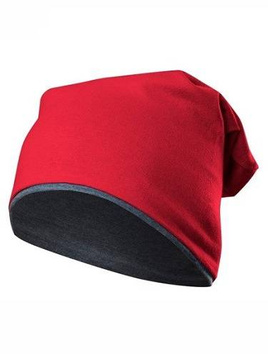 Two-layer hat KRASNAL SMERFETKA red+ graphite.