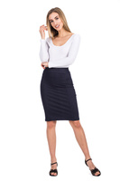 Body snellente da donna a maniche lunghe bianco