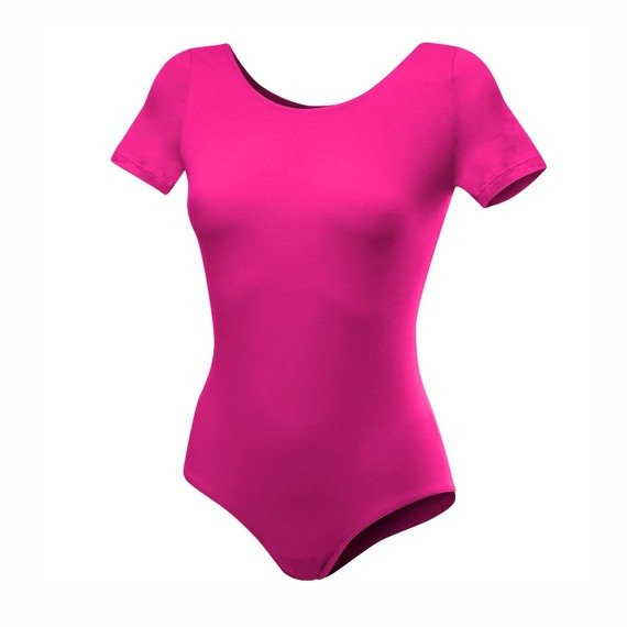 Body allenamento ginnastica a maniche corte B100K fucsia