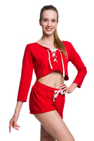 Short de sport fitness rouge