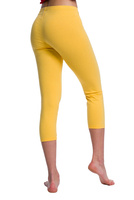 Sportliche 3/4-Bein-Leggings für Damen und Herren Kinder Baumwolle gelb