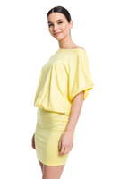 Dress with fitted bottom - lemon yellow