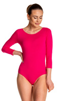 Body antrenament gimnastica cu maneci 3/4 B10034 fucsia