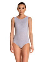 Body de gymnastique sans manches B100B gris chiné