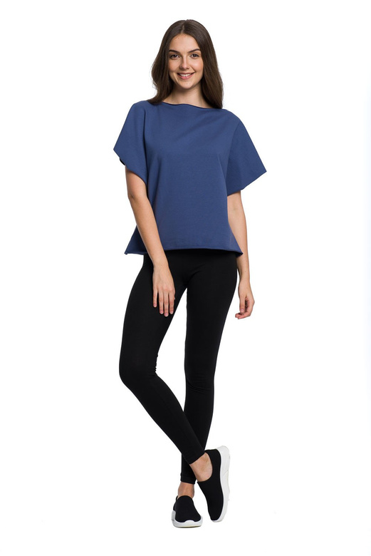 Oversized denim T-shirt blouse.