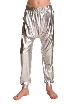 Pantaloni metalici pentru copii argintii