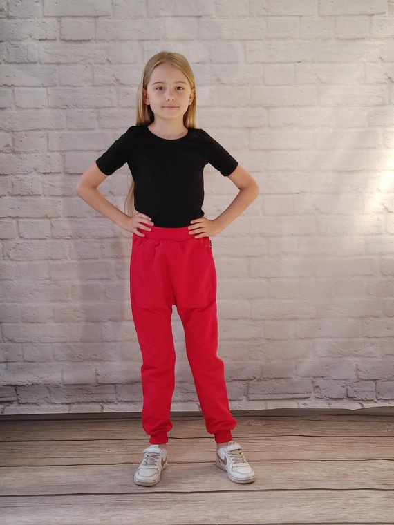 Pantalones dresowy pantalones rojos