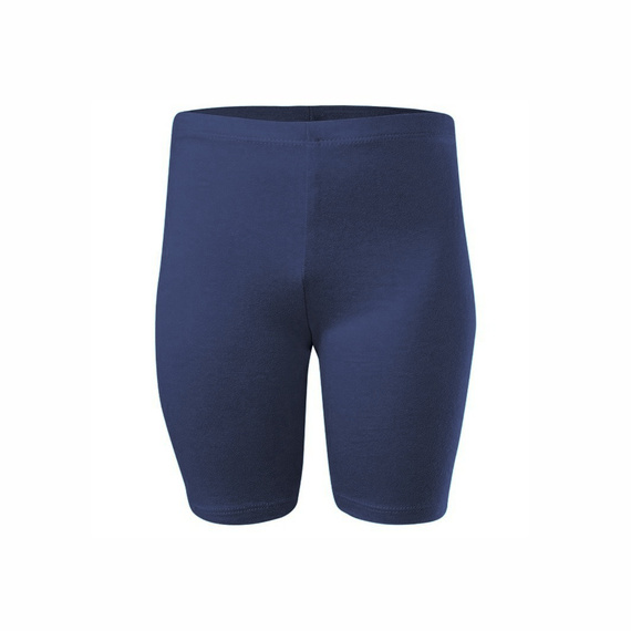 Legging sport court femme, homme et enfant, coton, bleu marine