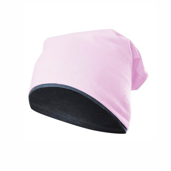 Double-layered hat KRASNAL SMERFETKA pink + graphite