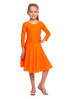 Tournament Dance Dress for Girls FIRST STEP Orange.