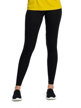 Leggings sportivi per bambini da donna e uomo con gamba lunga in cotone nero