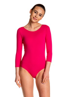 Body antrenament gimnastica cu maneci 3/4 B10034 fucsia