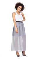 Maxi Chiffon Skirt - Grey