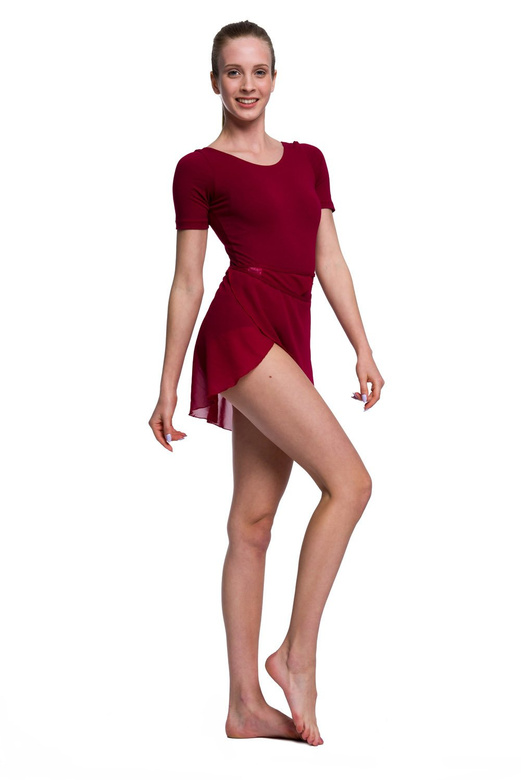 Chiffon Tie Training Skirt for Ballet and Gymnastics - Burgundy