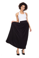 Falda MAXI de viscosa - negro