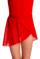 Chiffon Tie-Up Skirt for Ballet and Gymnastics Training - Red