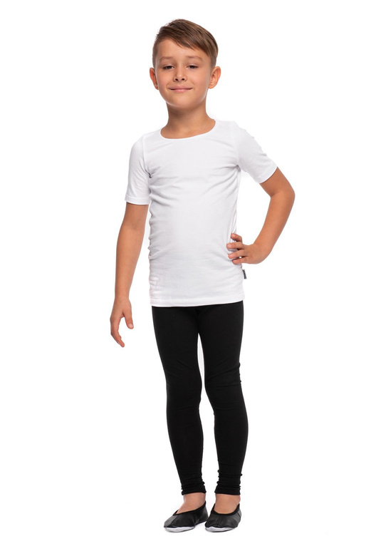 Legging de sport femme homme enfant avec une longue jambe en coton noir