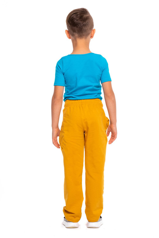 Pantaloni de trening lungi, drepti, mustar