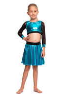 Metallic Turquoise Shimmering Circle Skirt