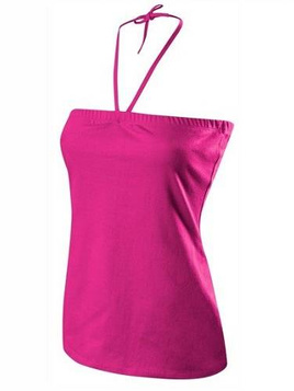 Chemisier corset noué au cou - fuchsia