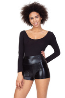 Svetleče kratke hlače / KRATKE HLAČE - črne