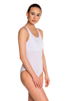 Body de antrenament gimnastică cu bretele SPIDER B103C alb