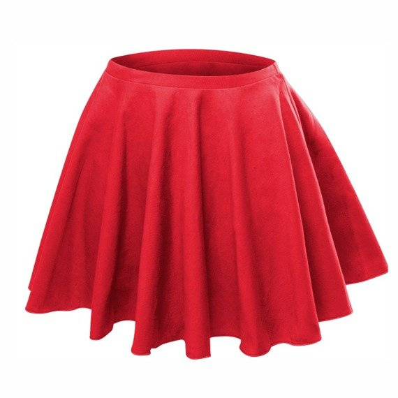 Flared Circle Skirt - Red