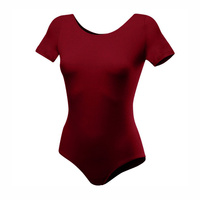 Gymnastic Short-Sleeved Body Workout B100K Bordeaux.