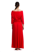 Langes MAXI-Viskosekleid - rot