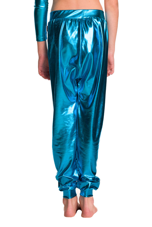 Turkio spalvos metalinės vaikiškos kelnaitės