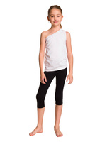 Асиметрична бавовняна блуза без рукавів з діагональним вирізом на одне плече білого кольору