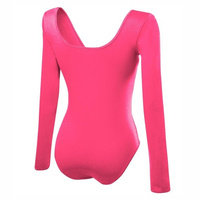 Body snellente a maniche lunghe da donna corallo