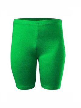 Damer barns korta sportleggings i bomull för barn gröna