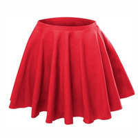 Flared Circle Skirt - Red