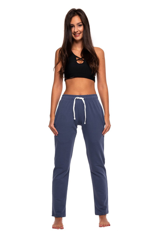 Pantaloni della tuta lunghi e dritti in denim