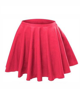 Falda círculo evasé - coral