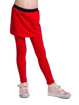 Hosszú leggings piros szoknyával